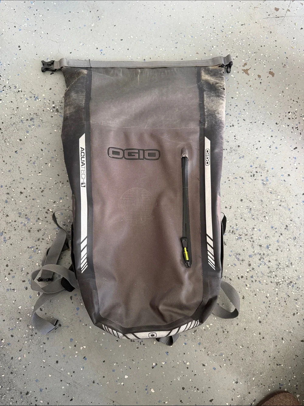 OGIO Roll-Top Waterproof Backpack with Reflective Accents